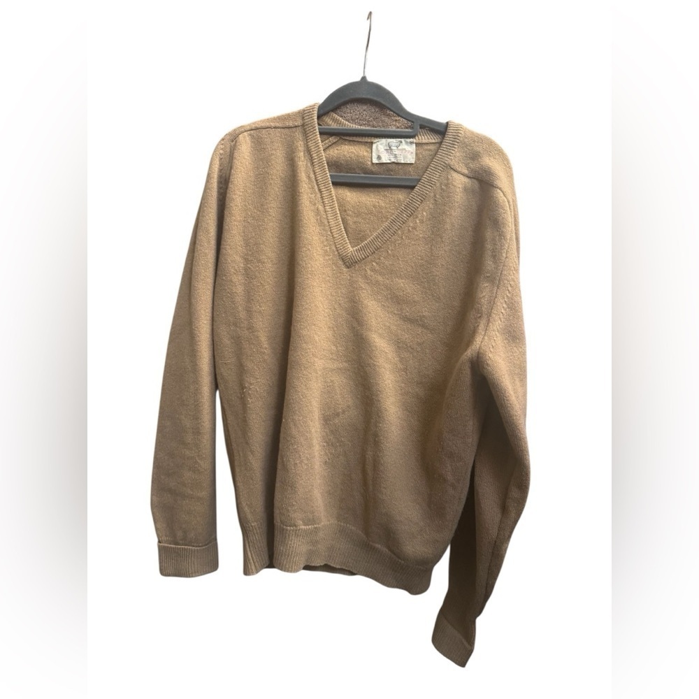 VINTAGE LORD JEFF 100% Virgin Lambs Wool Cardigan V Neck Sweater Men’s MED EUC